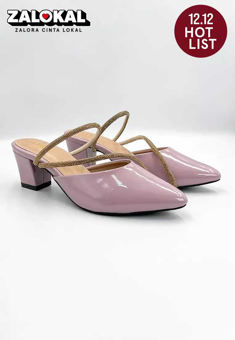 PATRIS Labels Mules Wanita Heels / Hak 5 Cm