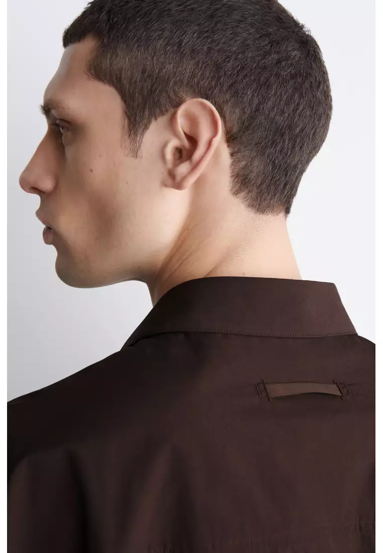 TAILORED SHORT-SLEEVED COTTON SHIRT