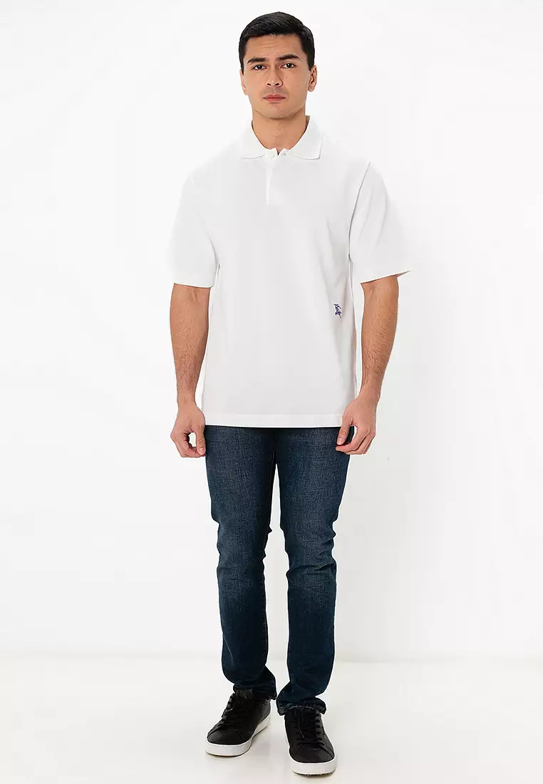 Burberry Logo-Embroidered Polo Shirt (nt) 2025 | Buy