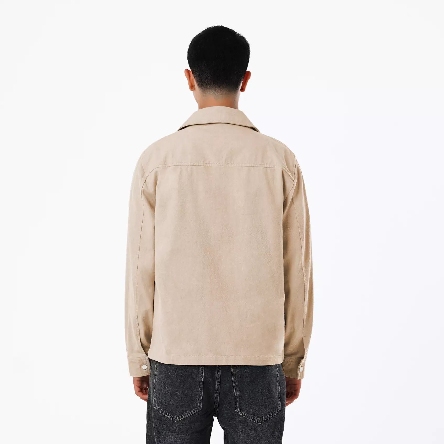 CELCIUS Relaxed Fit Zip Up Jacket Overshirt I31000412C Khaki