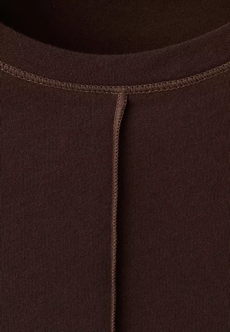 Cotton T-Shirt With Seams