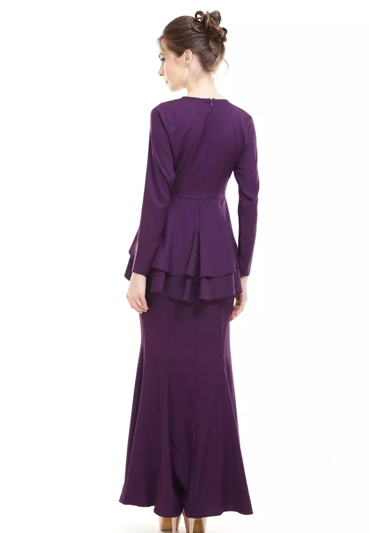 Lora Peplum in Dark Purple