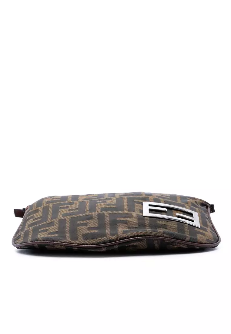 Pre-Loved Fendi Zucca Canvas Shoulder Bag