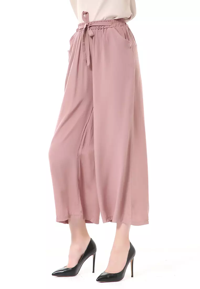 Stella Celana Panjang Casual Wanita Kulot Loose Pants Homewear Material Rayon ORIGINAL - Deep Milo