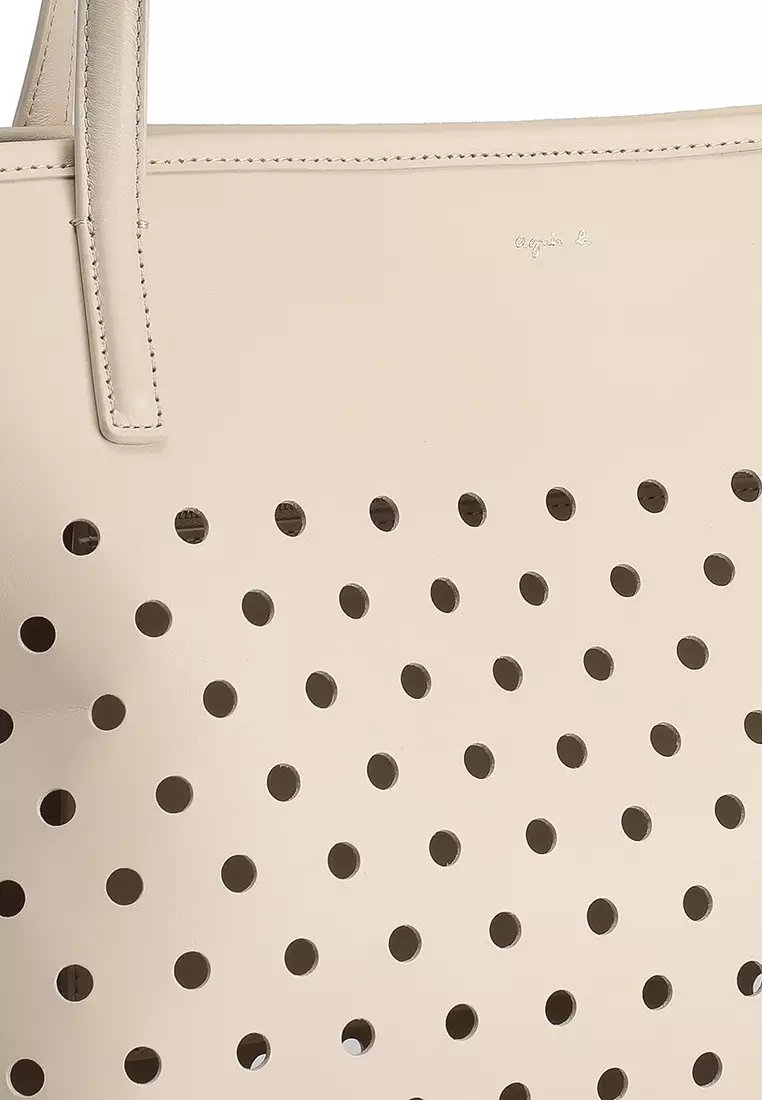 Perforated Leather Tote Bag