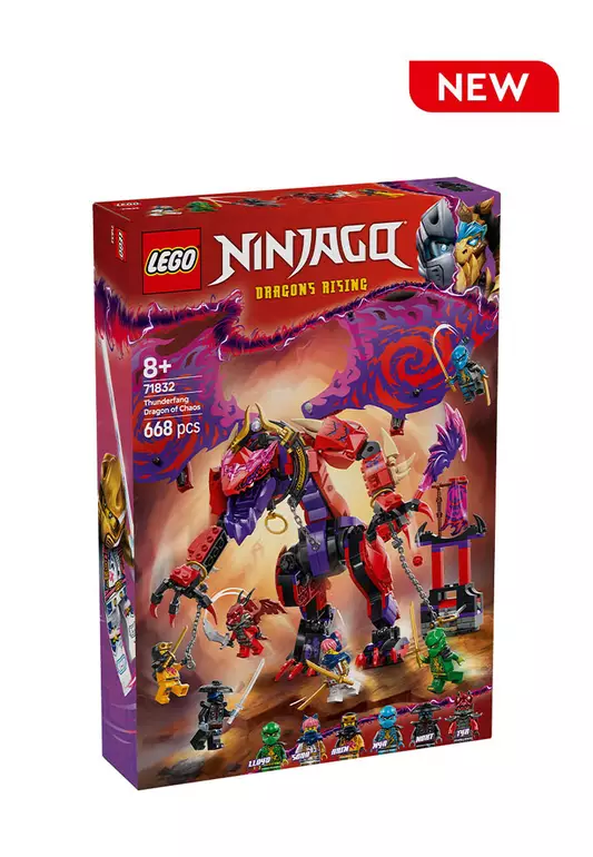 Ninjago 71832 Thunderfang Dragon of Chaos, Age 8+, Building Blocks, 2025 (668pcs)