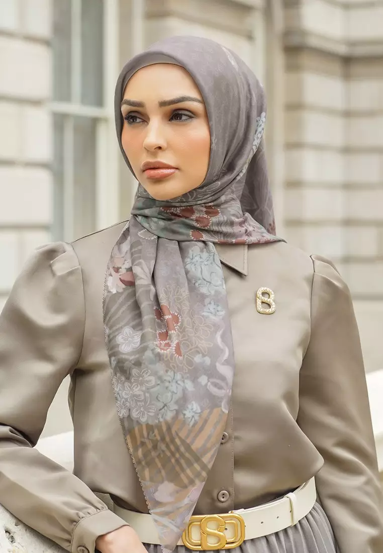 Buy Buttonscarves Kimmonia Voile Square Shadow Online ZALORA