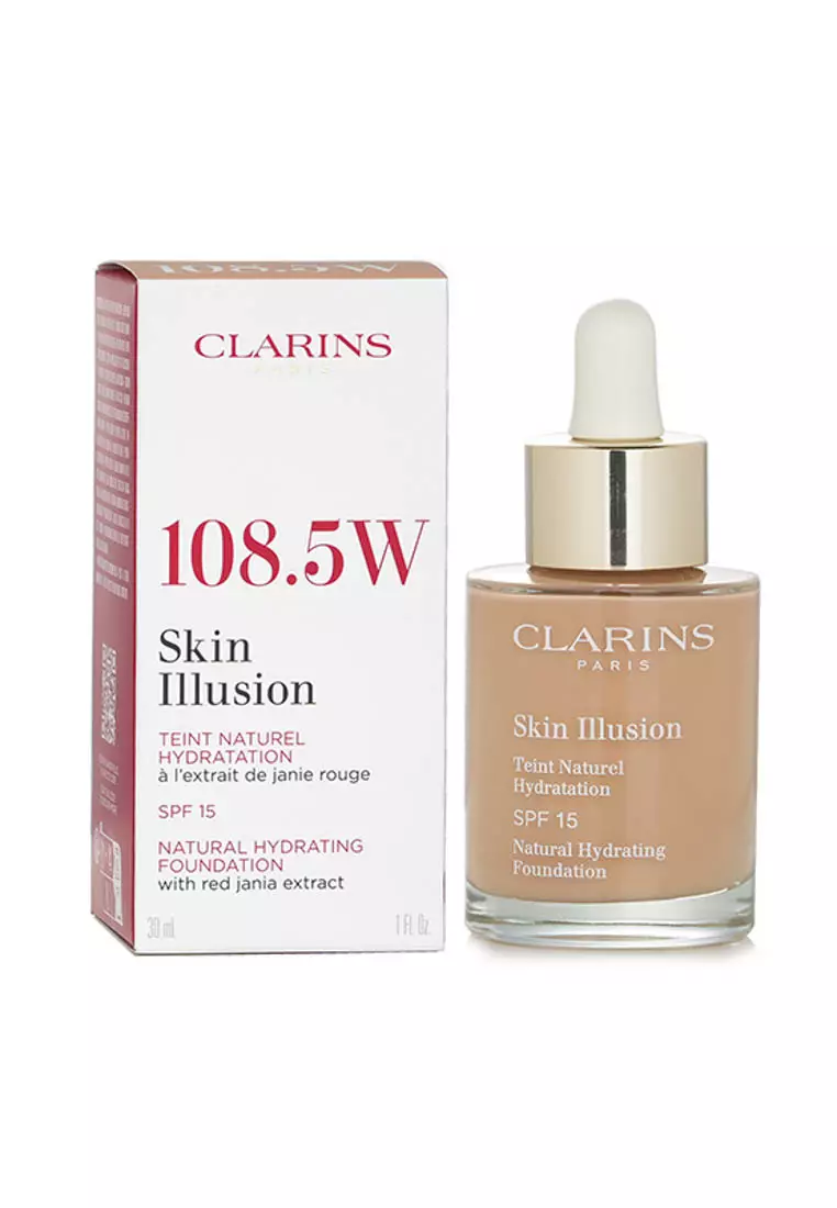 CLARINS - Skin Illusion Natural Hydrating Foundation SPF 15 - # 108.5 Cashew 30ml/1oz