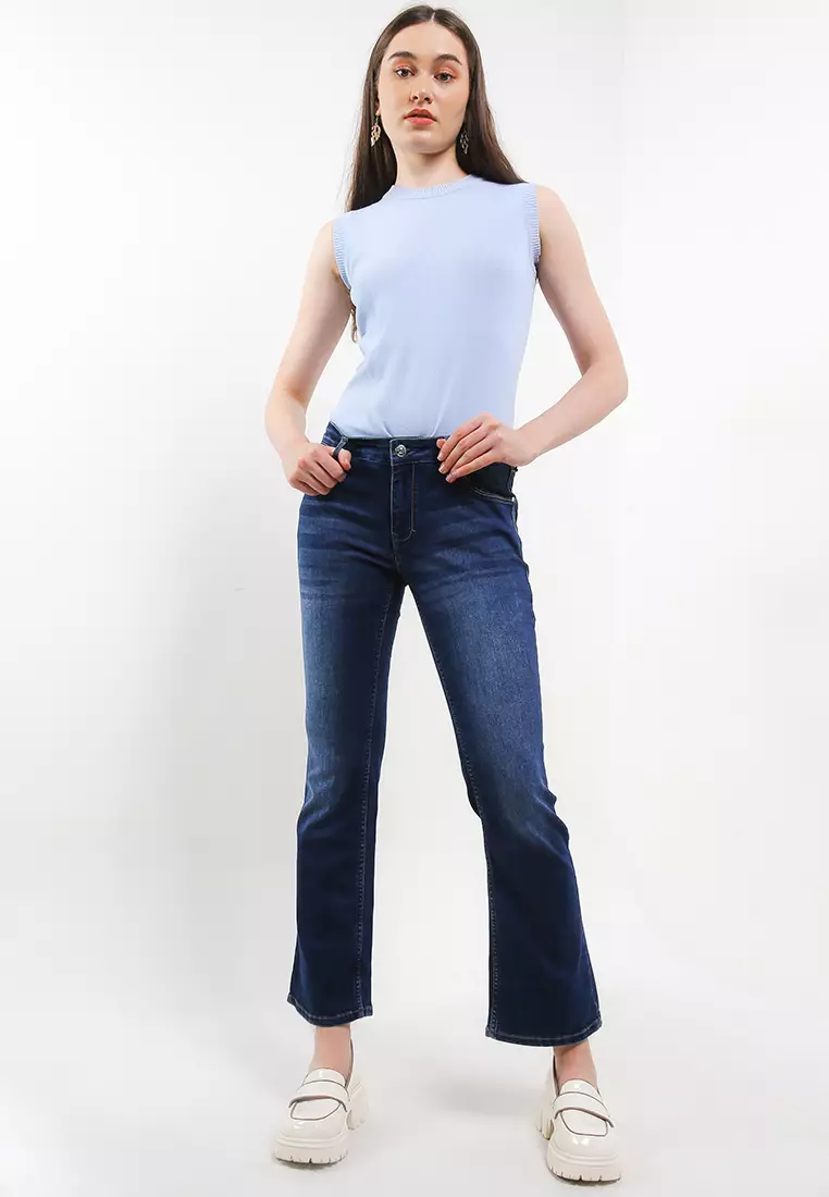 SALE : Dark Denim Boot Cut Pant