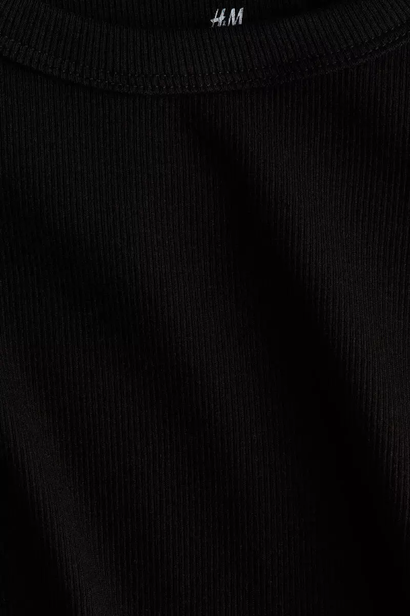 Ribbed cotton jersey top