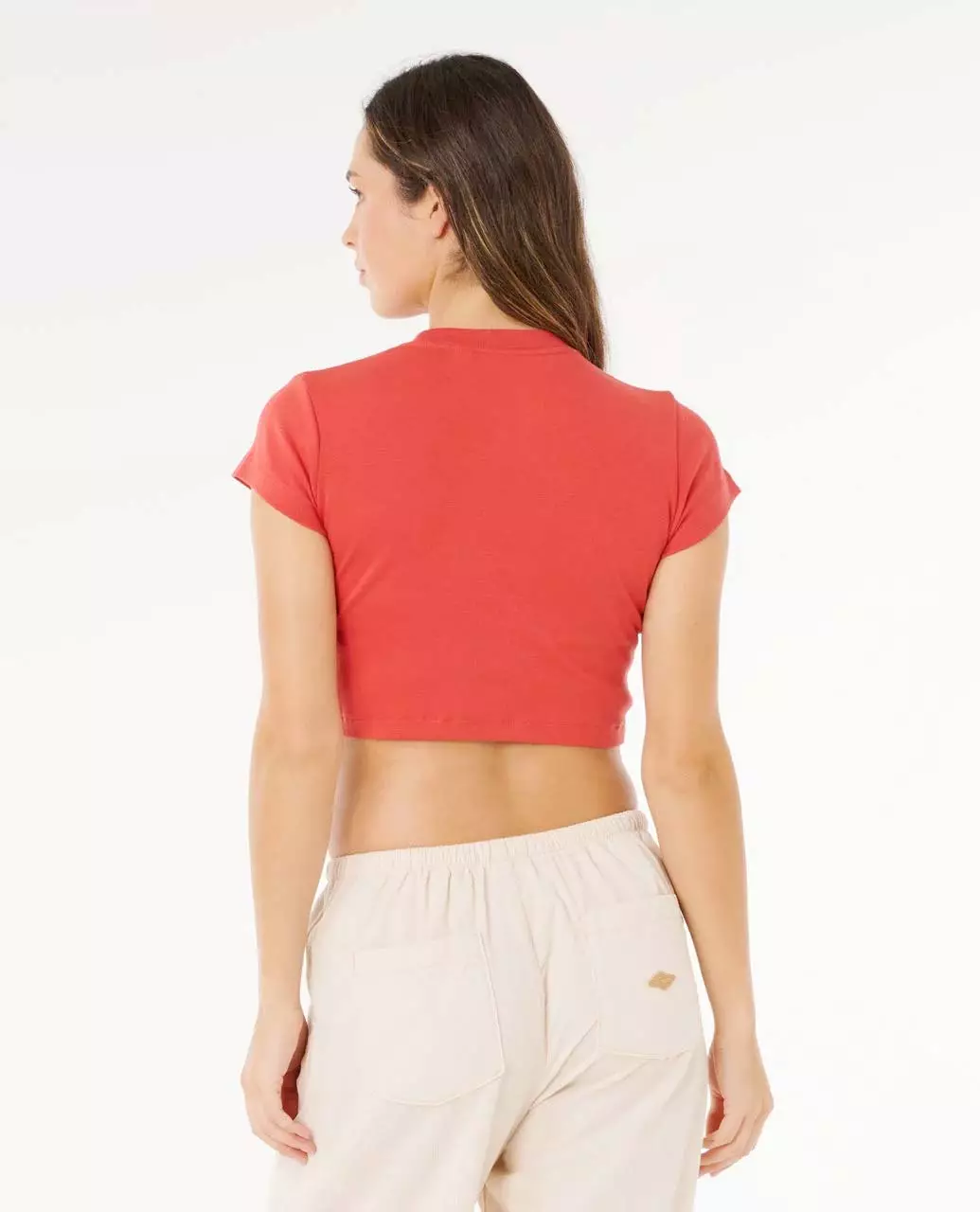 Rip Curl Women Pacific Coast Baby Tee - Deep Red