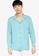 ZALORA BASICS blue Revere Collar Linen Blend Shirt 6ED83AA0C3E5E6GS_1