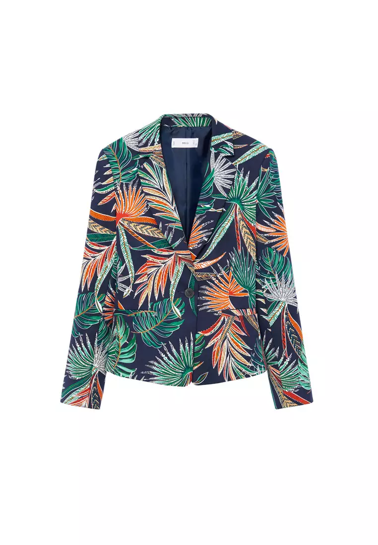 Tropical Print Blazer
