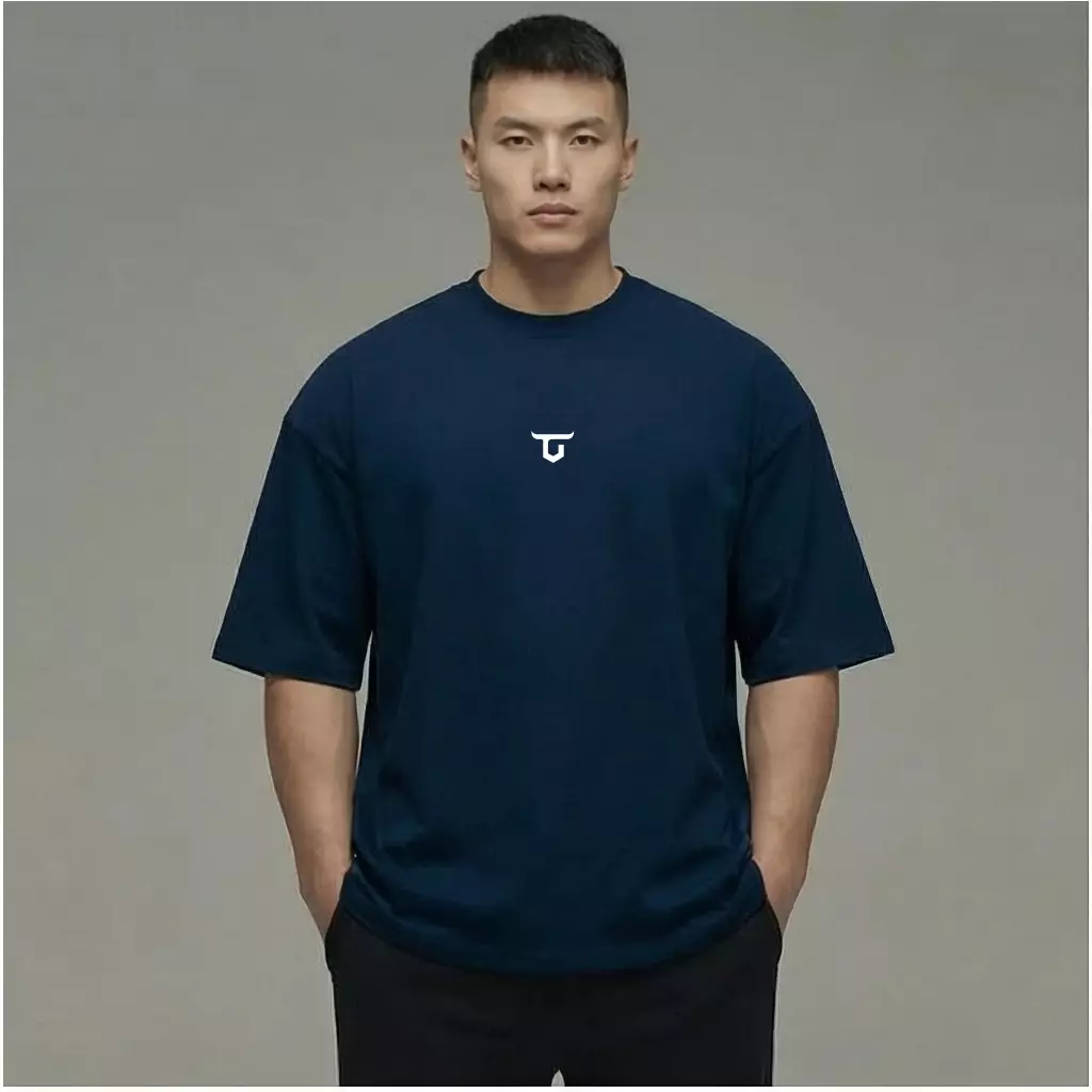 THIRDDAY Kaos Oversize Gym Kalcer Cotton Hybrid 240gsm "lift metal" navy MTZ56