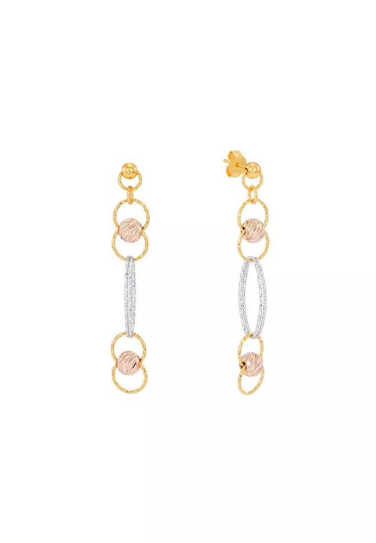 Golden cheap colour earrings
