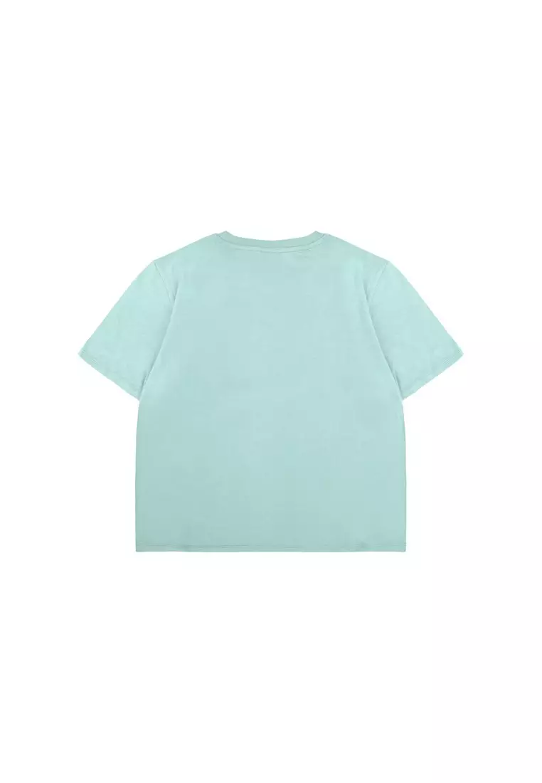 3Second Women's Basic T-Shirt Short Sleeve Regular Fit Cotton Logo Script 1 OL-C020925