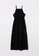 LC WAIKIKI black Halter Neck Straight Strap Poplin Women's Dress C3150AACBFE4FDGS_2