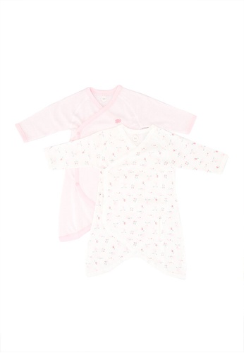les enphants pink Baby Butterfly Bodysuits 2-Pack 95945KA733E8DEGS_1