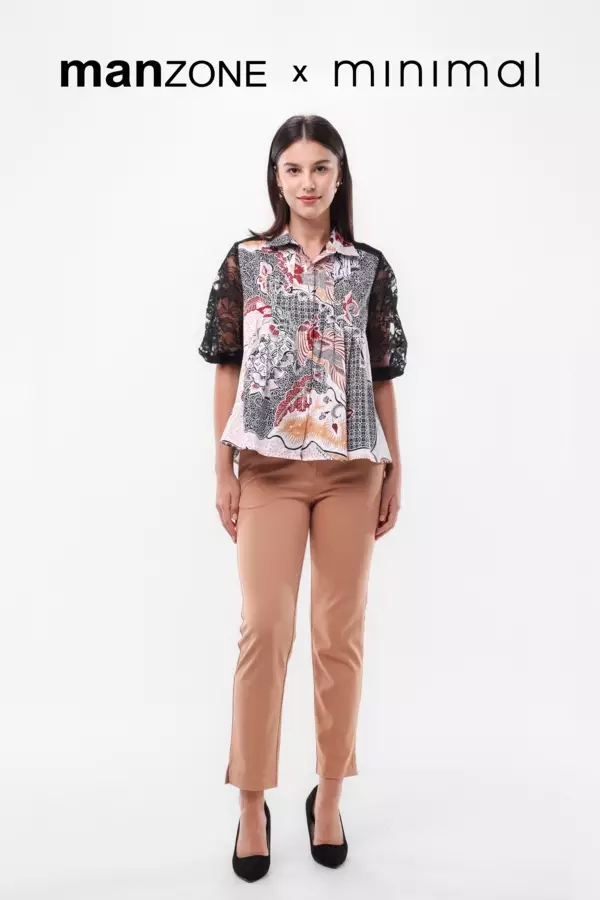 MANZONE X Minimal Heritage with Love 5 - Sarimbit Couple - Minimal Gyandra Top - Beige