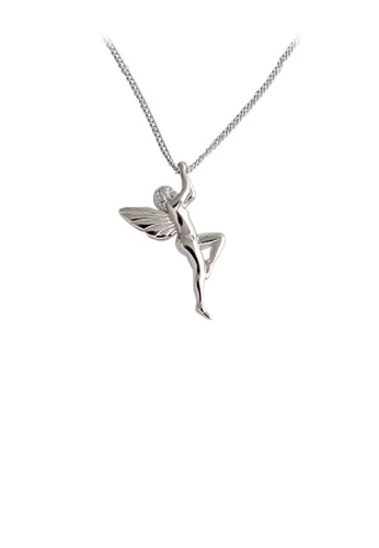 Glamorousky silver 925 Sterling Silver Fashion Simple Angel Pendant with Necklace 24765AC5D53222GS_1