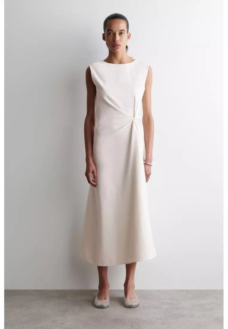 Buy COS TWIST-DETAIL MIDI DRESS 2026 Online | ZALORA