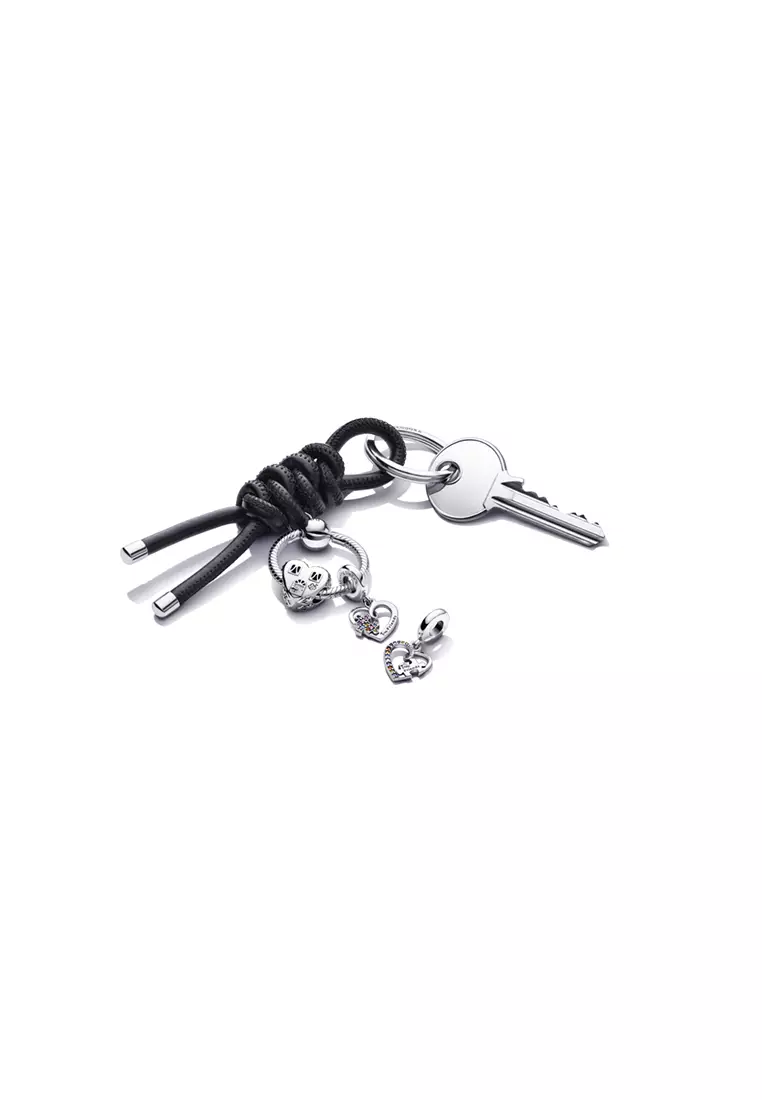 Pandora Moments Leather-free Fabric Charm Key Ring