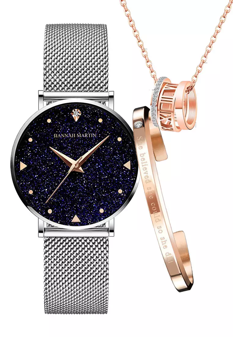 Quarz Armbanduhr Hannah Martin Uhr Stainless Steel Hannah Martin