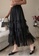 Halo black Layered Net Yarn Pleated Skirt B0892AA4388D8BGS_7
