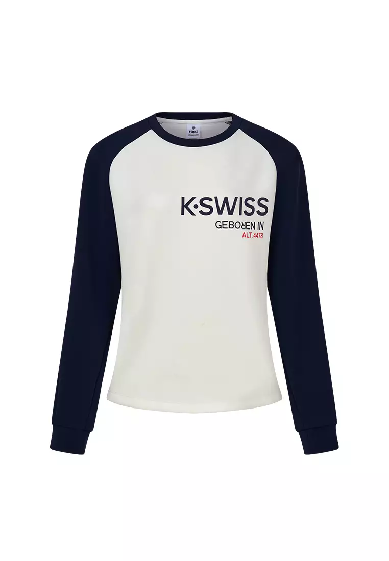 女裝 K-SWISS LOGO 拼色衛衣