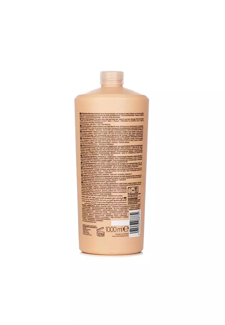 KERASTASE - Curl Manifesto Bain Hydratation Douceur Shampoo Gentle Creamy Shampoo - For Curly, Very Curly & Coily Hair (Salon Size) 1000ml/34oz