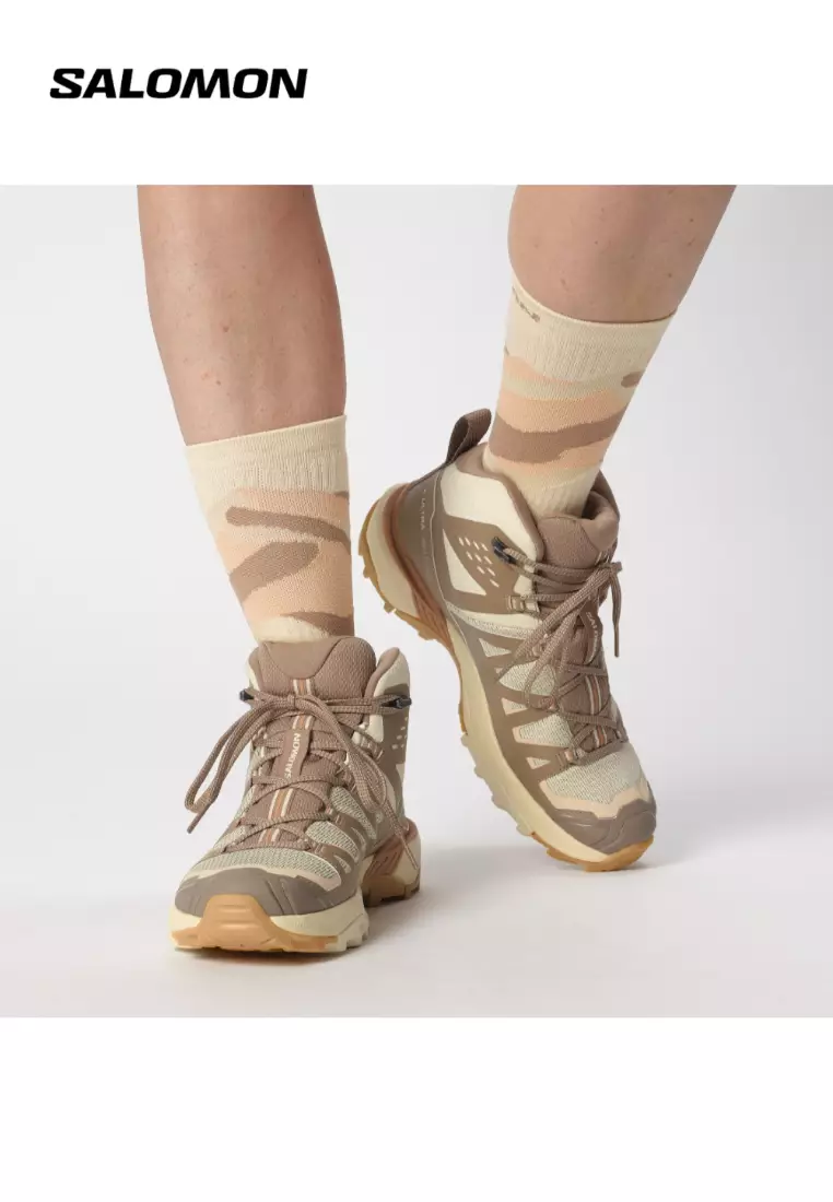 X ULTRA 360 EDGE MID GTX Women Outdoor Shoes in Shortbread / Raw Umber / Prairie Sunset