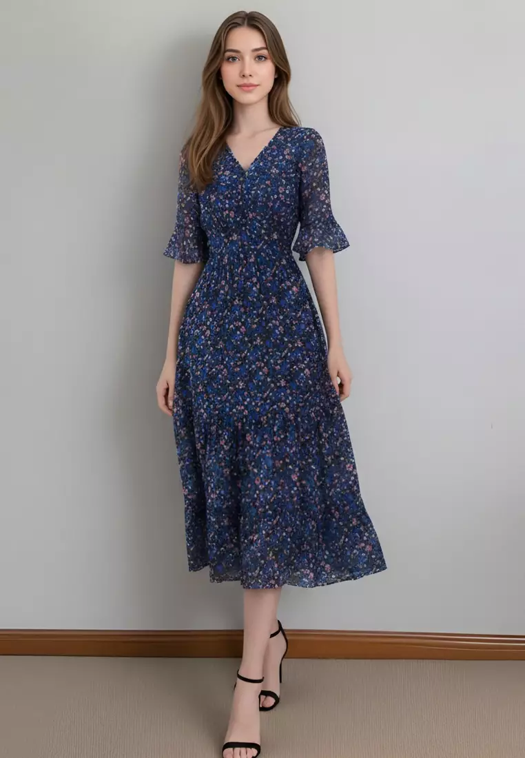 Floral Printed Slim Dress