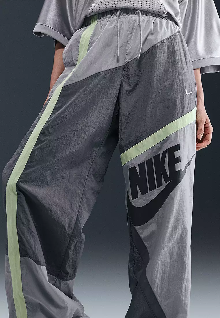 Sportswear Mid-Rise Loose Woven Open-Hem Pants