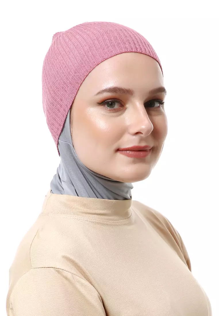 Irma Ciput Muslimah Wanita Motif Polos Simple Fashion Women - Pink