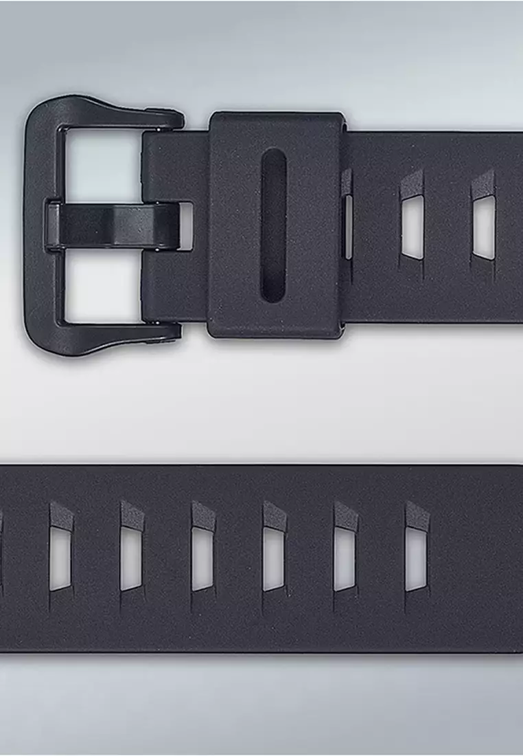 WS-B1000-1A Men Digital Watch Black Resin Strap w. Bluetooth