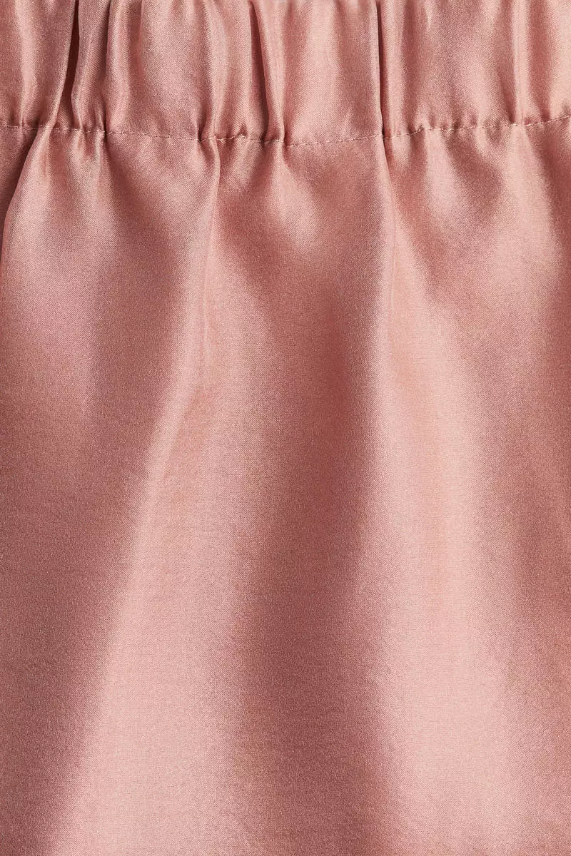 Sheer satin skirt