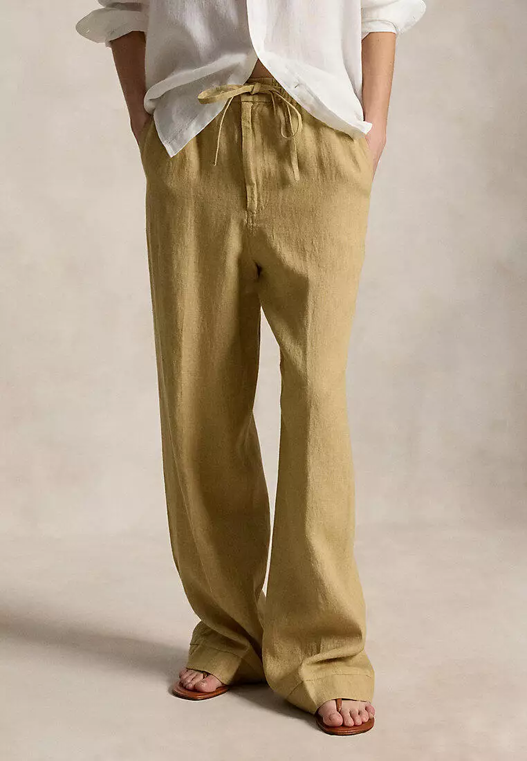 Polo Ralph Lauren Women Linen Drawstring Pant