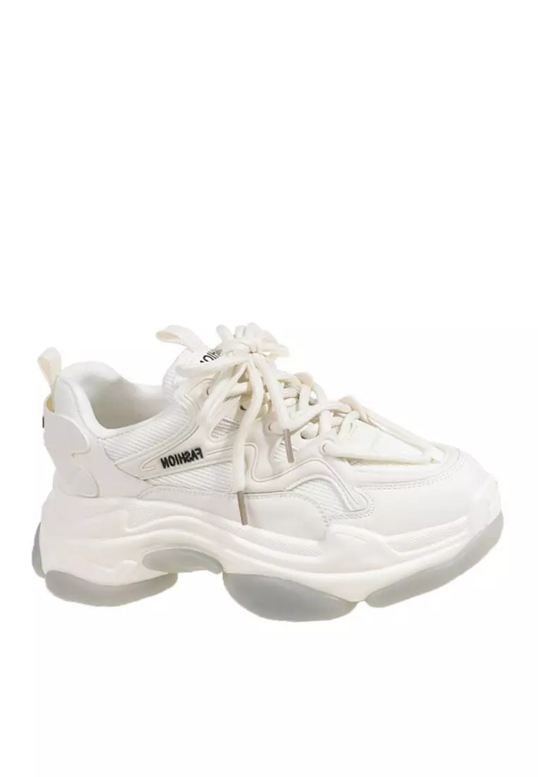 Discount on Twenty Eight Shoes  shoes - SKU: VANSA Cow Leather Paneled Platform Sneakers VPW-T409333