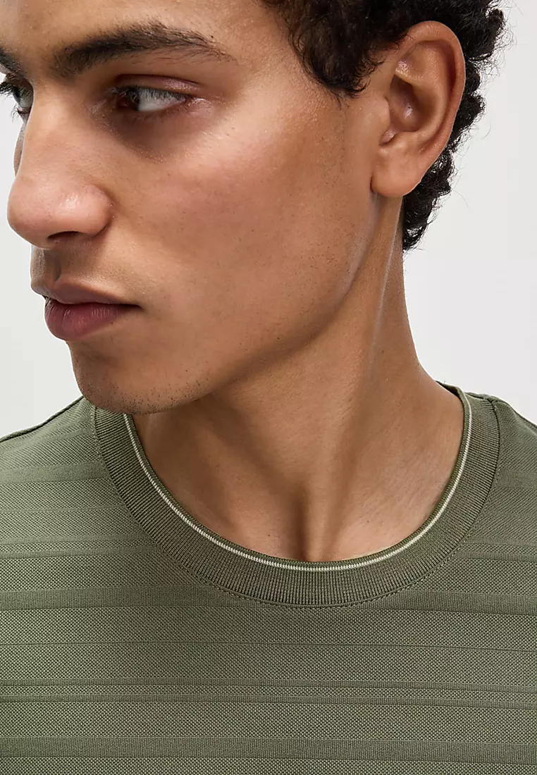 Pure Cotton Textured T-Shirt