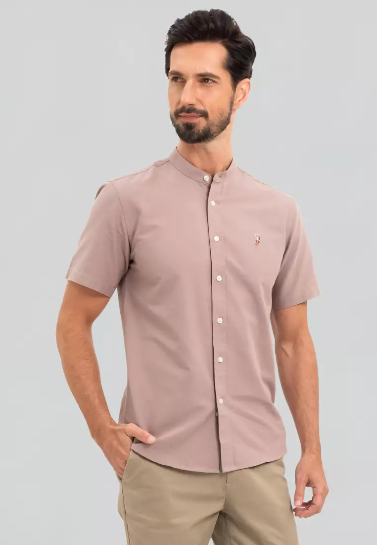Polo Haus - Men’s Cotton Mix Signature Fit Mandarin Collar MBSSE003