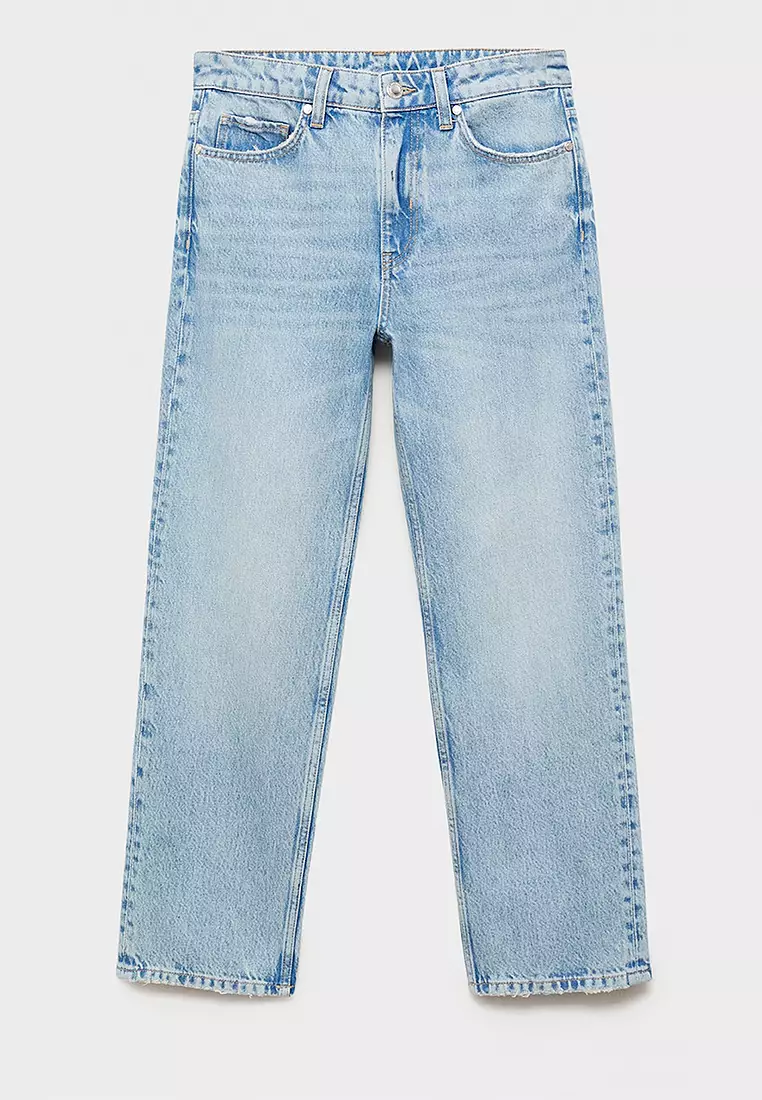 Mid-Rise Straight Jeans
