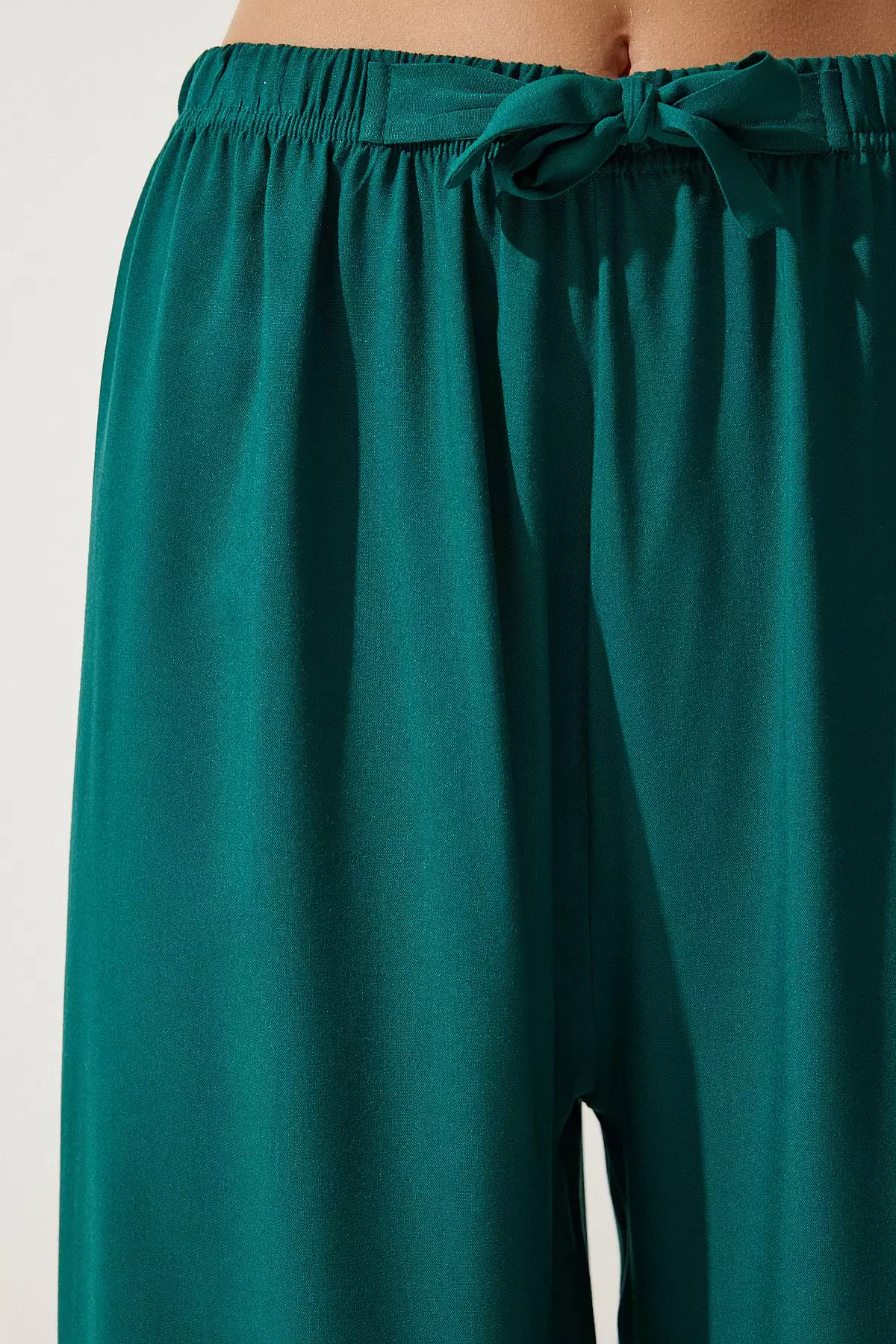 Elastic Wide Leg Pants