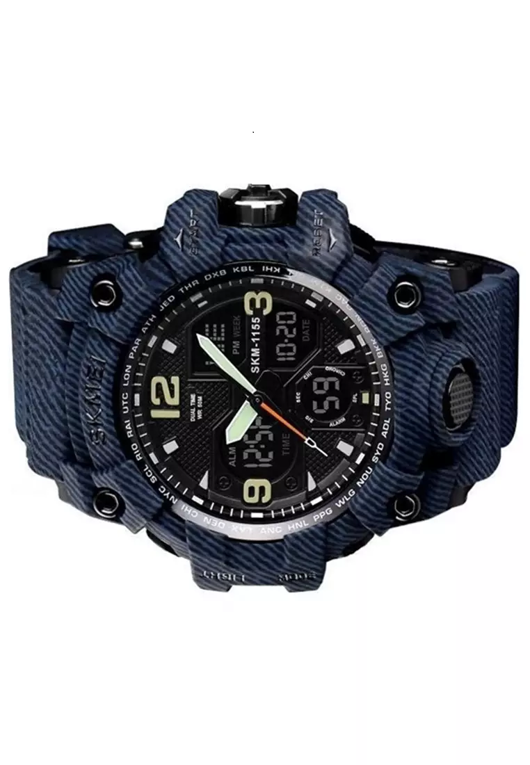 Jam Tangan Casual Analog Digital Pria Many Function Waterproof Strap Tali Material Rubber YY11 ORIGINAL