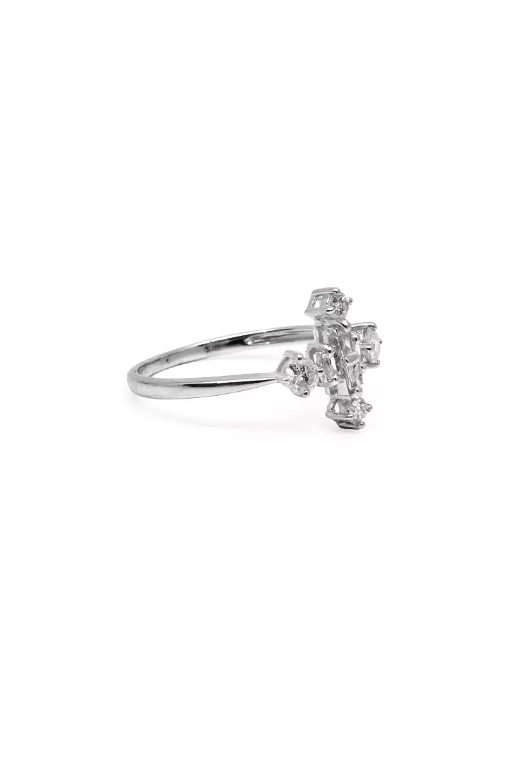 18K White Gold Lady Ring with Diamonds