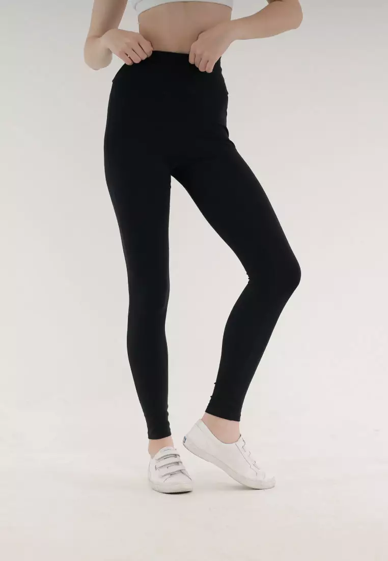 Mila Full-Length Highwaist Legging, Legging Wanita - Onyx