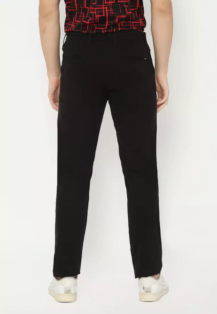 POLICE Celana Chino Panjang Cotton Premium Regular Fit Pria