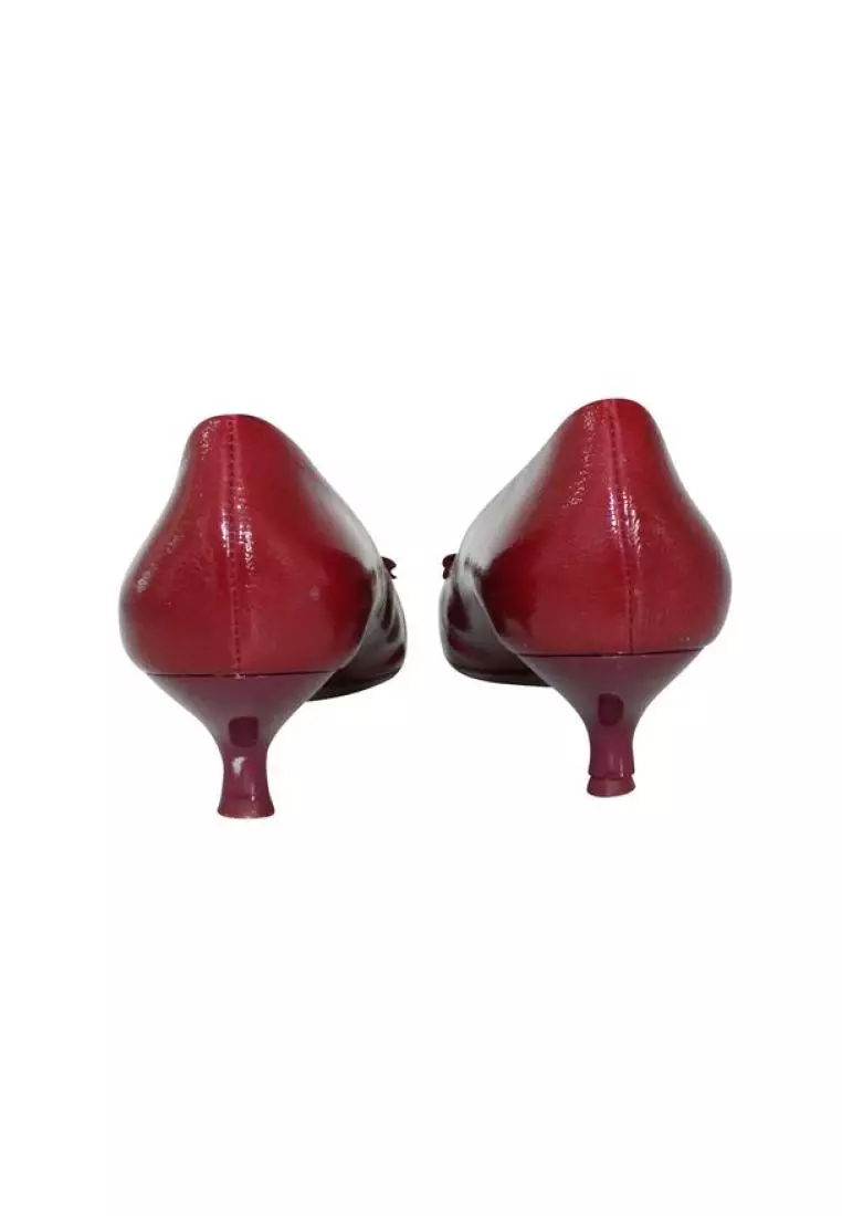Dark red clearance kitten heels