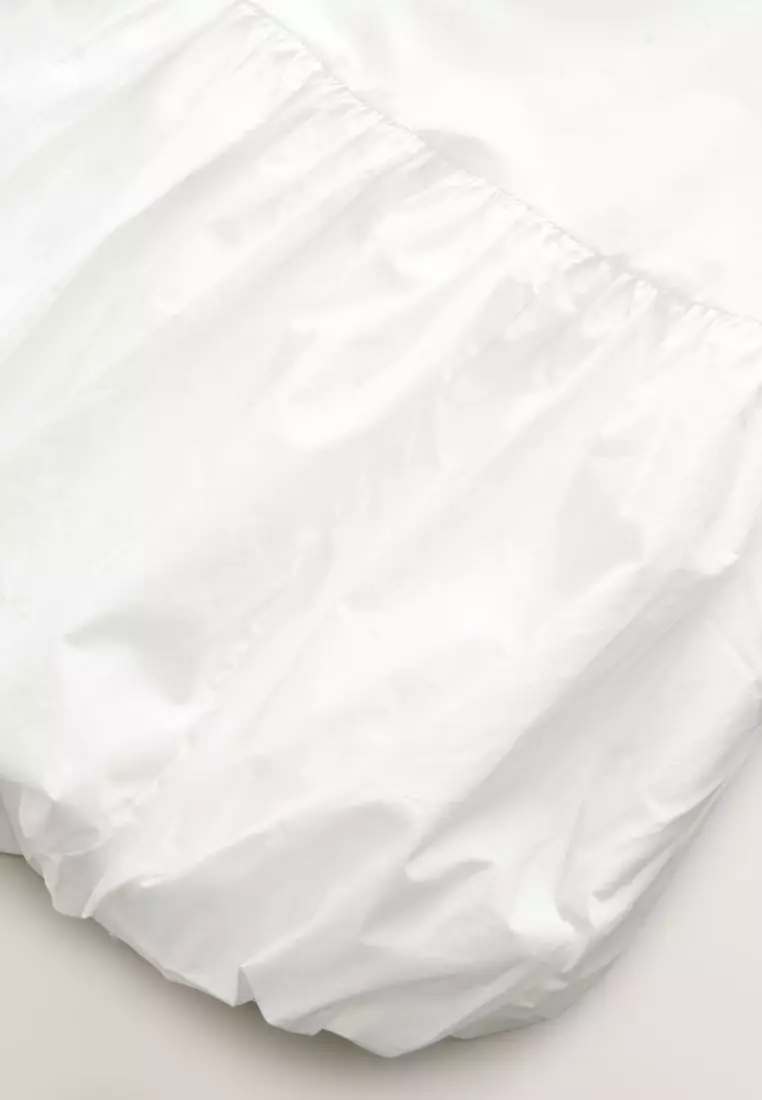 100% Cotton Bubble Hem Midi Dress