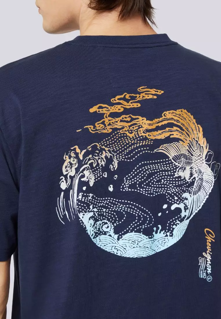 男裝V57日本浮世繪針織T恤