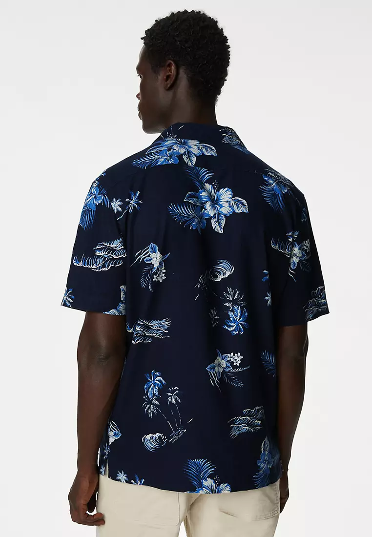 Jual Marks Spencer Linen Rich Hawaiian Shirt Original 2024 ZALORA